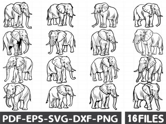Elephant Logo Symbol SVG for Crafters