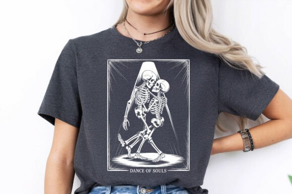 Halloween Dance of Souls Skeleton SVG Graphics for T-Shirt Designs