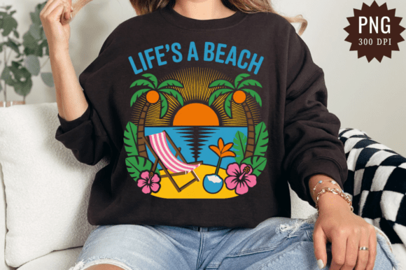 Retro Life s a Beach Graphics