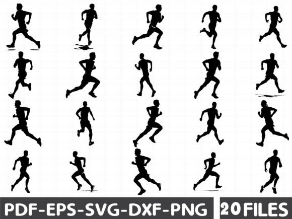 Runner Silhouette, Sprinters Graphics