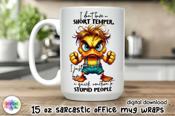 Sarcastic Coffee Mug Wrap Graphic