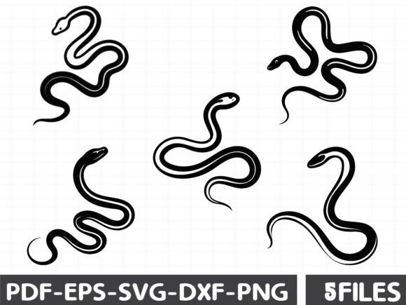 Snake Silhouette SVG Graphics for Digital Creators