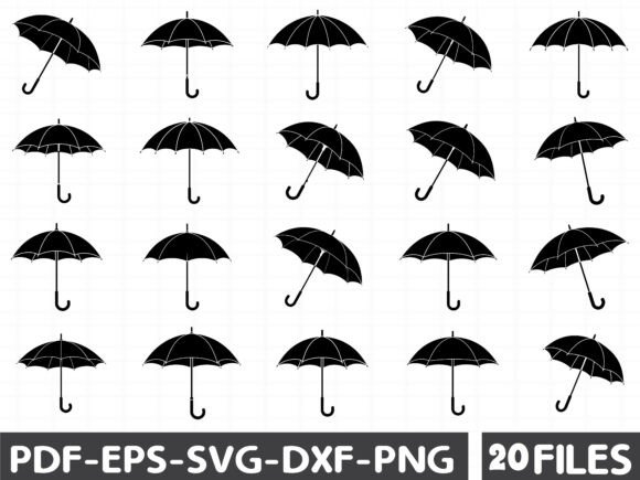 Umbrella Silhouettes: A Graphic Asset for Modern Branding