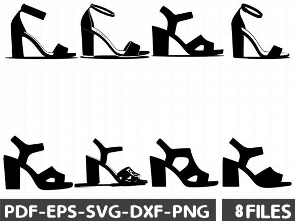 Womens Shoes Silhouettes Graphics for Branding